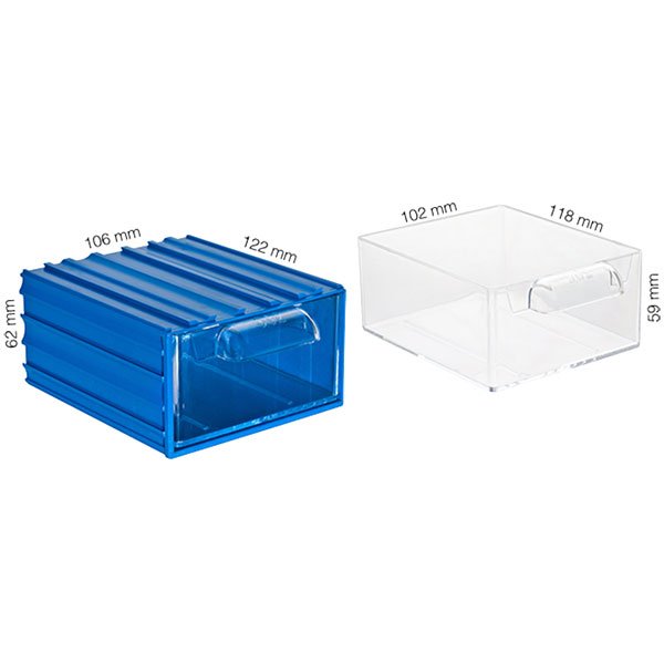 Plastična Kutija sa 1 Ladicom 106x122x062(h)mm